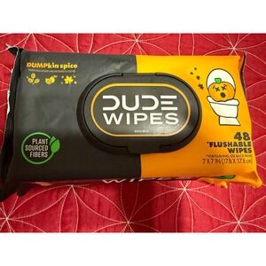 Dude Wipes DUMPkin Spice Flushable Wipes 2 Pack 96 Count Fall Scent Nutmeg Clove